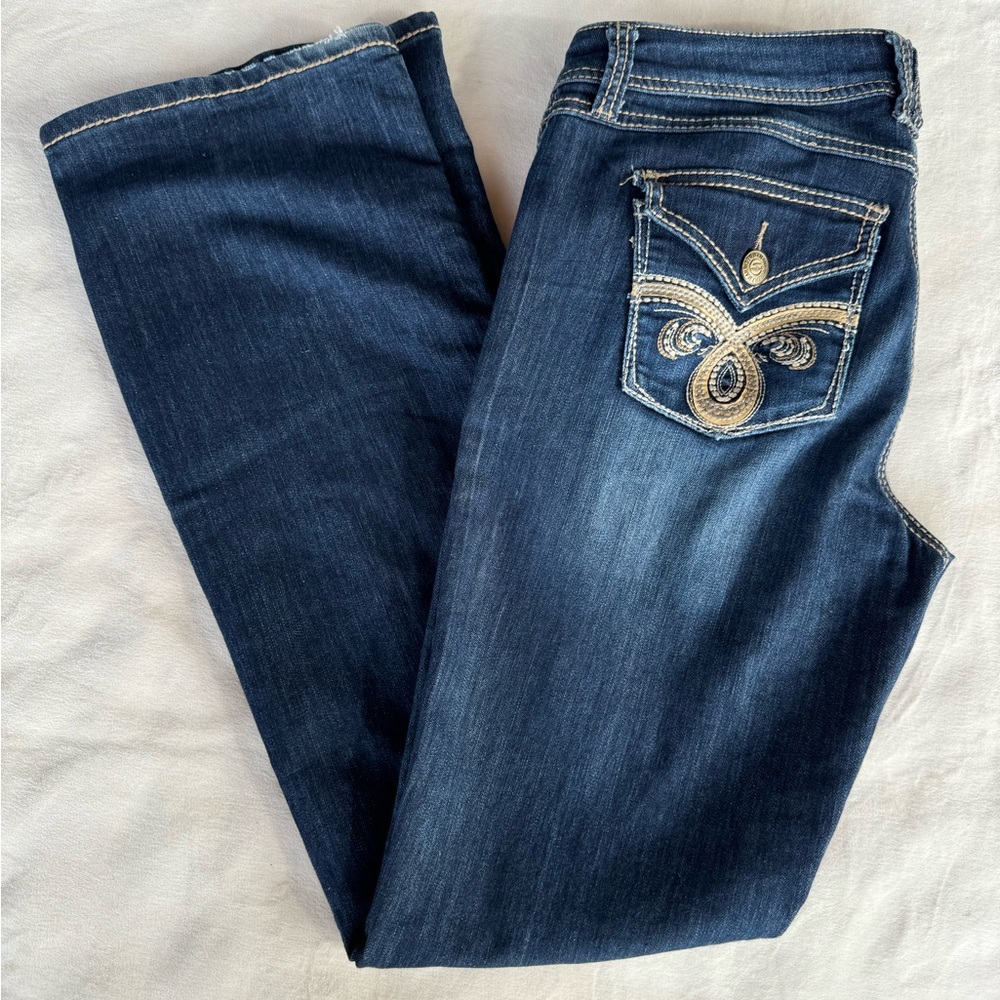 Dark wash seven7 boot cut jeans
